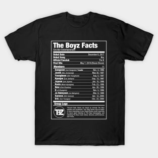 The Boyz Kpop Nutritional Facts 2 T-Shirt